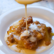 Peach Crisp with Maple Cream Sauce