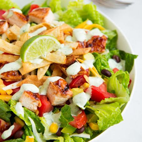 BBQ Chicken Salad with Cilantro Lime Ranch
