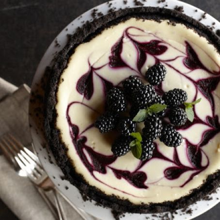 Swirled Blackberry Cheesecake