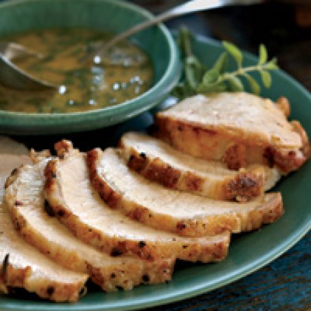 Roasted Pork Loin with Orange-Herb Sauce