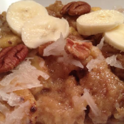 Slow Cooker Bananas Foster Bread Pudding