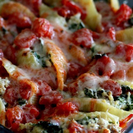 Spinach & Sausage Stuffed Shells