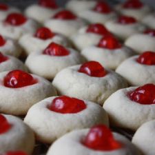 Frosted Cherry Drop Cookies