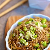 Spaghetti Squash Sesame Noodles with Edamame