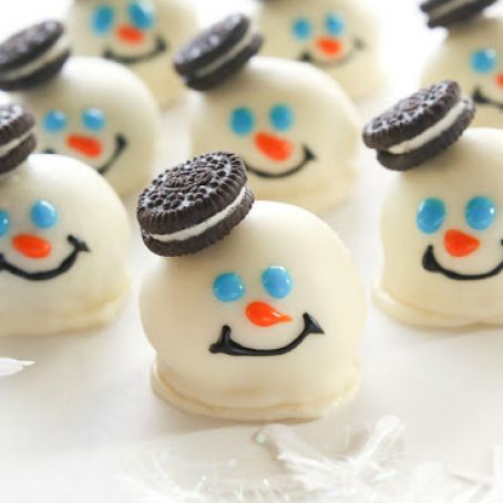 Melting Snowman Oreo Balls