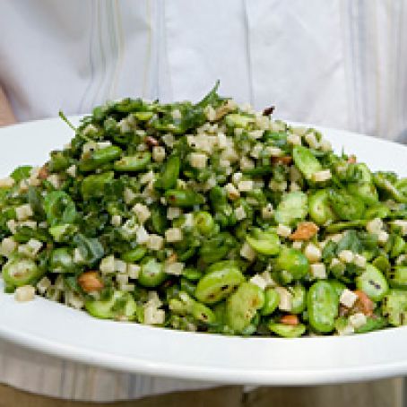 Charred Fava Bean Salad with Lemon and Tarragon