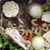 LEFTOVER ROAST CHICKEN STOCK