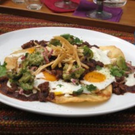 Ranch-Style Eggs with Chorizo and Tomato-Red Chile Sauce : Recipes : Cooking Channel