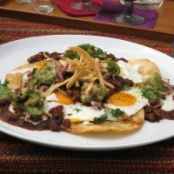 Ranch-Style Eggs with Chorizo and Tomato-Red Chile Sauce : Recipes : Cooking Channel