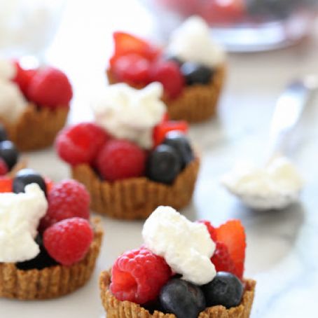 Mixed Berry Tartlet with Cark Chocolate and Vanilla whipped Cream