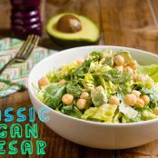 Classic Vegan Caesar Salad With Avocado & Chickpeas