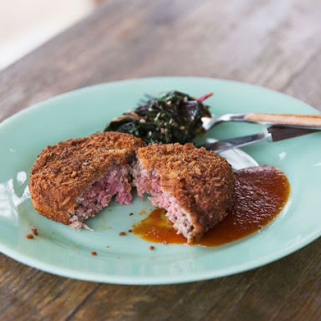 Japanese Pretzel Tonkatsu Burger