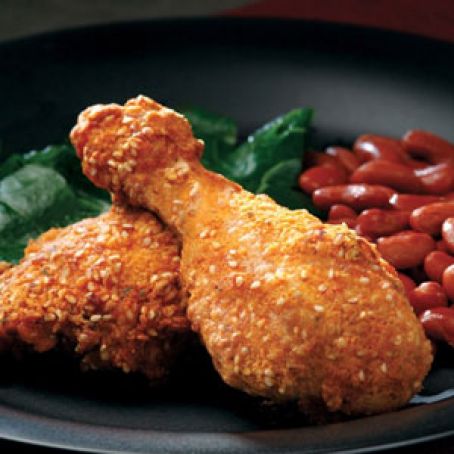 Oven Fried Deviled Chicken