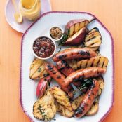 Grilled Chicken Sausage with Pears