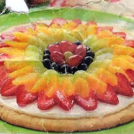 Cookie fruit tart