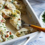 Carbonara Chicken Alfredo Stuffed Shells