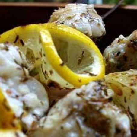 Monk Fish in Herbes de Provinces Marinade