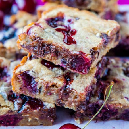 Chocolate and Cherry Blondies