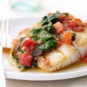 Sautéed Snapper with Plum Tomatoes and Spinach
