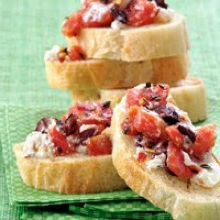 Tomato-Goat Cheese Bruschetta