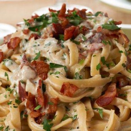 Fettuccine Alfredo with Pancetta