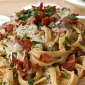 Fettuccine Alfredo with Pancetta