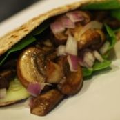 Sauteed Garlic Mushroom Stuffed Pitas