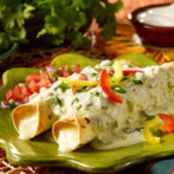 CREAMY ENCHILADA SAUCE WITH CHEESE ENCHILADAS