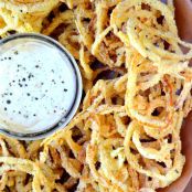 Vidalia Onion Strings with Horseradish Aioli