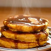 Pumpkin Pancakes with Cinnamon Syrup