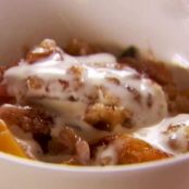 Peach Crisp with Maple Cream Sauce
