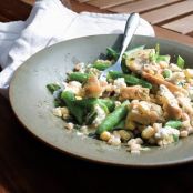 CHIX, GREEN BEAN, CORN & FARRO SALAD w/CHEVRE