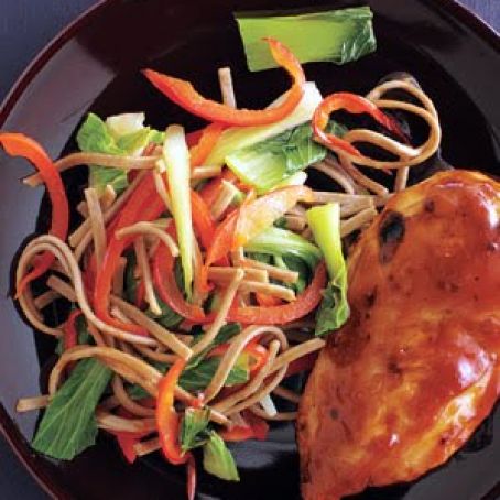 Sweet and Spicy Chicken With Soba Salad