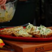 Grilled Potatoes with Crabmeat-Green Onion Dressing