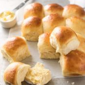 Soft No Knead Dinner Rolls