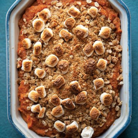 Sweet Potato Casserole with Pecan Crumbles