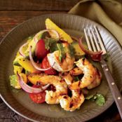 Grilled Shrimp with Moms Avocado and Orange Salad