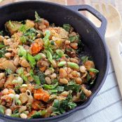 Yam and White Bean Hash (vegan)