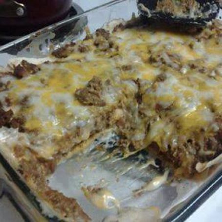 Creamy burrito casserole