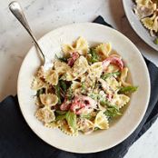 Farfalle Alfredo with Oyster Mushrooms