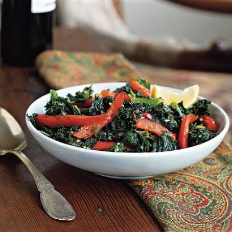 Kale with Garlic and Peppers