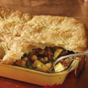 Winter Squash Pot Pie with Swiss Chard and Chickpeas