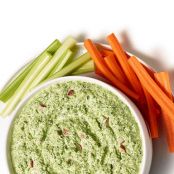 Cold Spinach Dip with Radishes