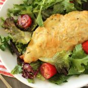 Parmesan Crusted Chicken with Arugula Salad