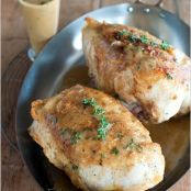 CHICKEN BREASTS w/MUSTARD & VERJUICE JUS