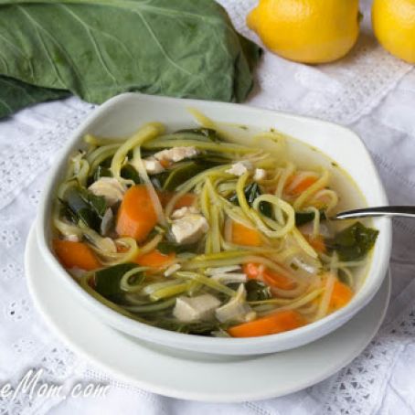 Chicken Kale Zoodle Soup