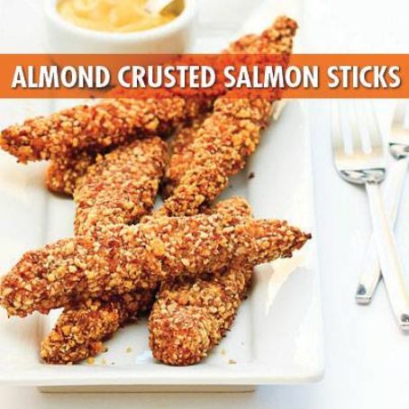 Almond Crusted Salmon Sticks