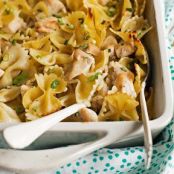 Creamy Lemon Chicken Pasta Bake