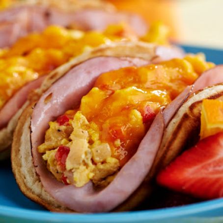 Ham, Egg & Cheese Pancake Pita