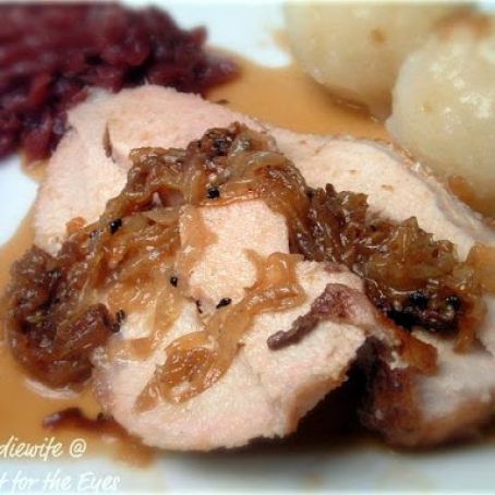 Boneless Pork Roast with Caramelized Onion (Zwiebel Schweinebraten)